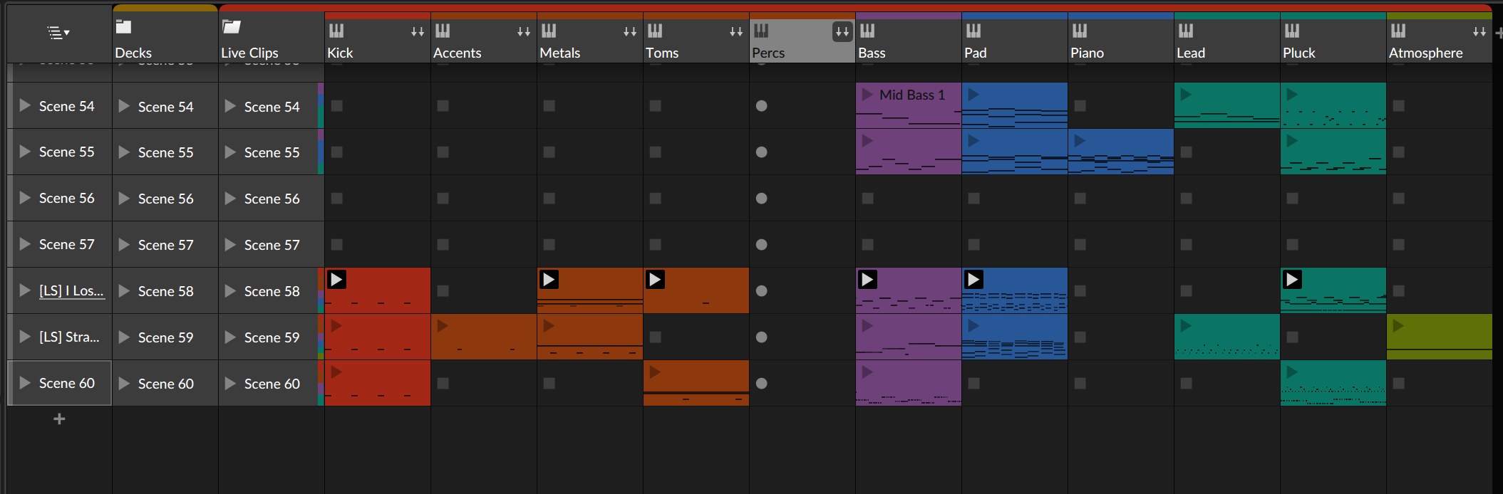 Bitwig Clip Setup